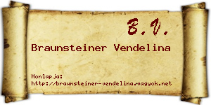 Braunsteiner Vendelina névjegykártya